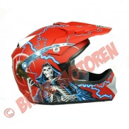 Helmen en Brillen - Crosshelm maat XL rood - Helm cross - 5040